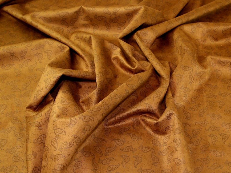 Tan Deadstock Suede Scuba Stretch Knit Fabric