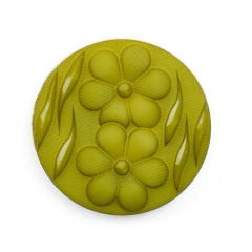 Crendon Embossed Floral Buttons (Value Pack) Green