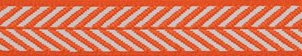 Berisfords Herringbone Woven Ribbon Orange