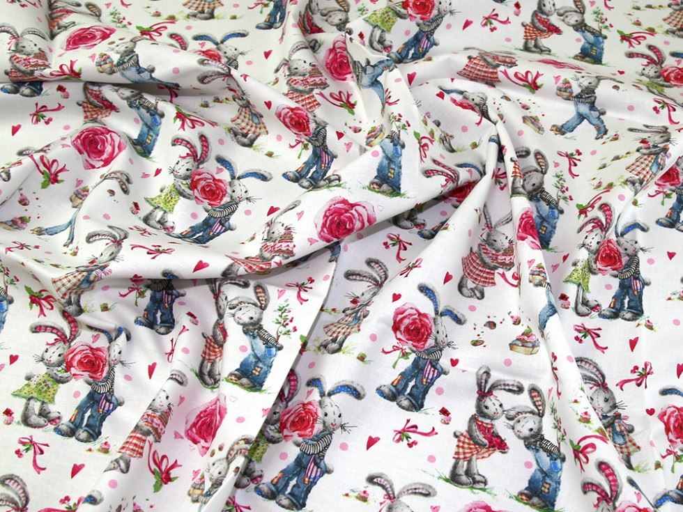 John Louden Ivory 100% Cotton Fabric