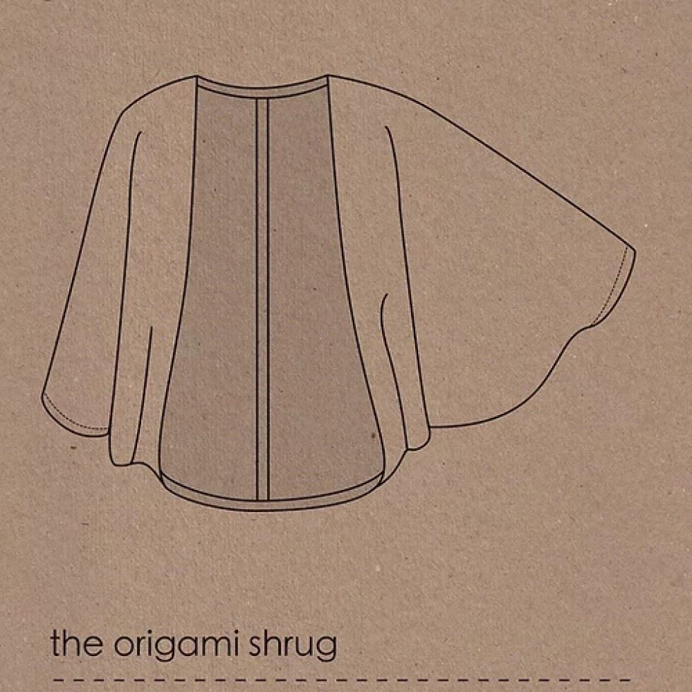 Two Stitches Sewing Pattern Origami Shrug
