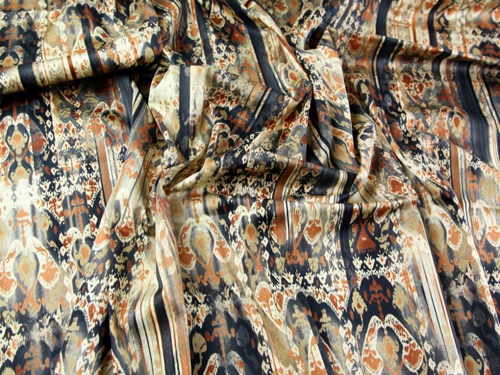 Black Deadstock Woven Stretch Cotton Sateen Fabric