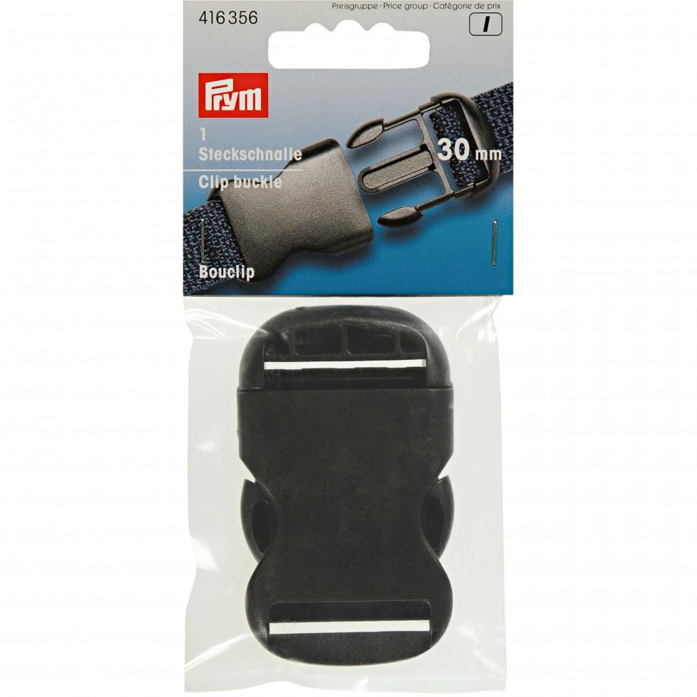 Prym Black Plastic Clip Buckles