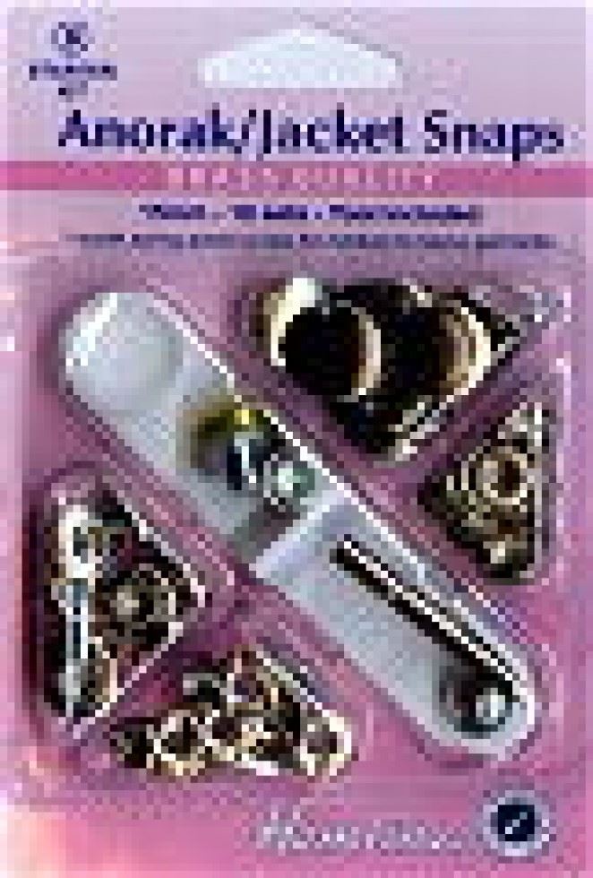 Hemline Nickel/Silver Anorak Metal Snaps Kit