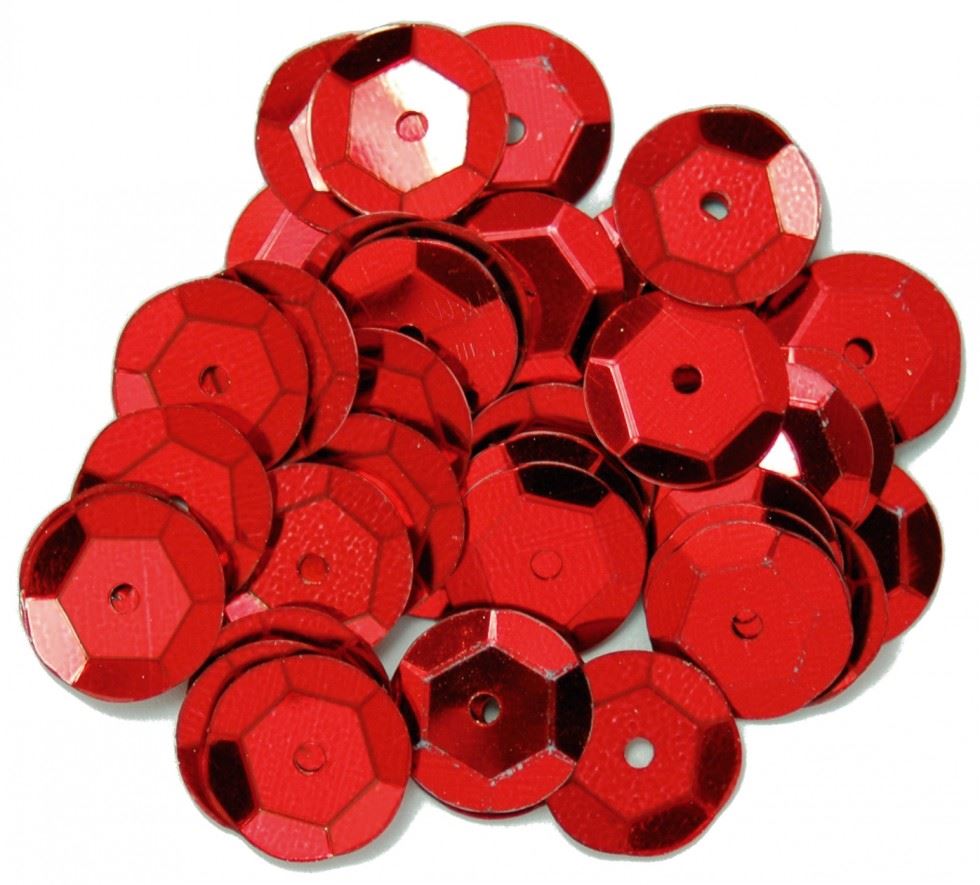Craft Factory Red Round Cup Sequins