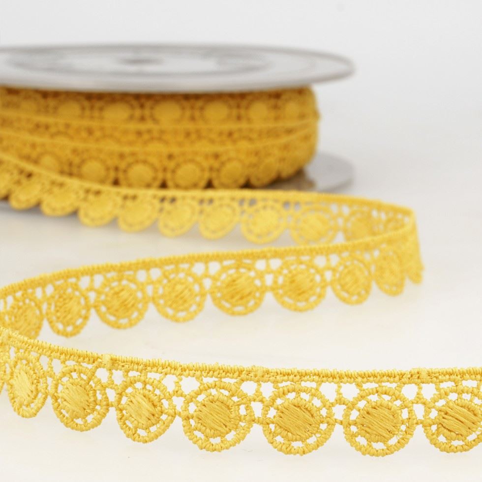 Stephanoise Guipure Lace Trim Mustard