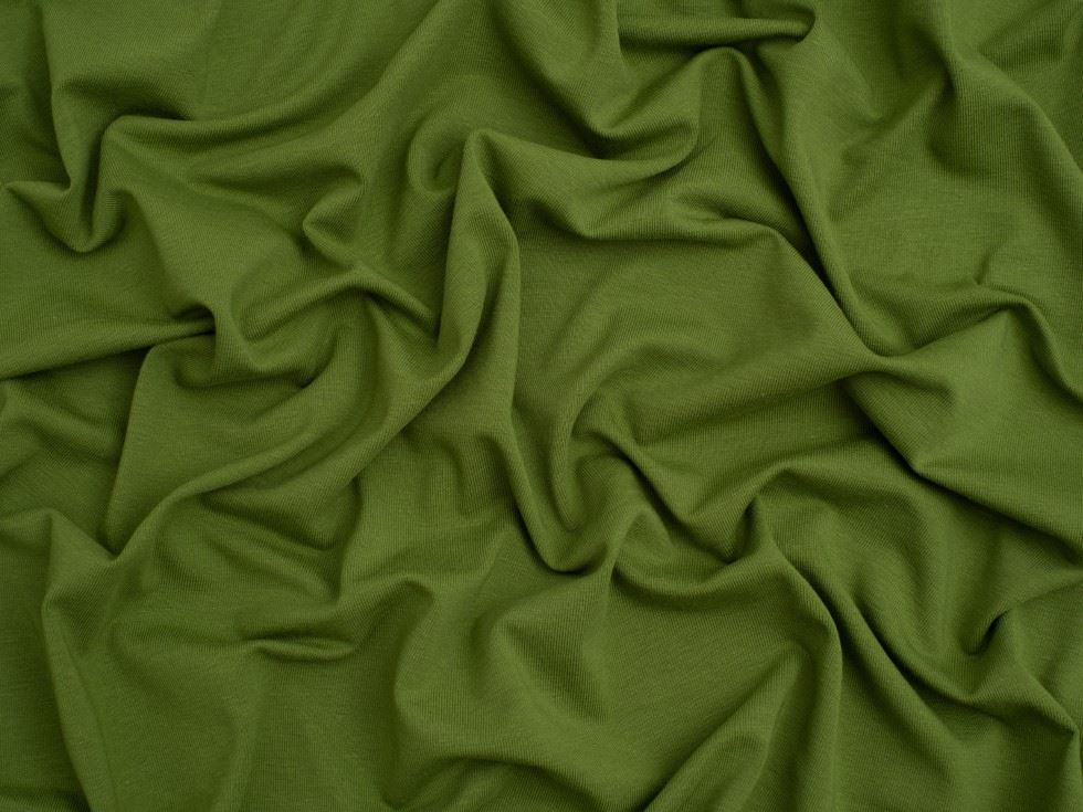 Minerva Core Range Khaki Cotton Lycra Jersey Stretch Knit Fabric