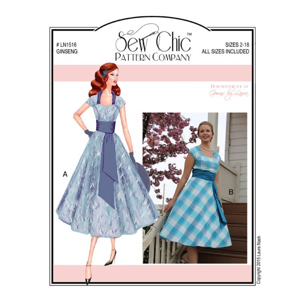 Sew Chic Sewing Pattern Ginseng Dress