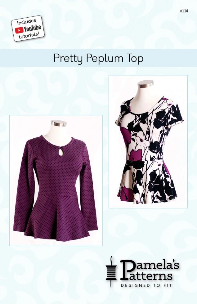 Pamelas Patterns Sewing Pattern Pretty Peplum Top
