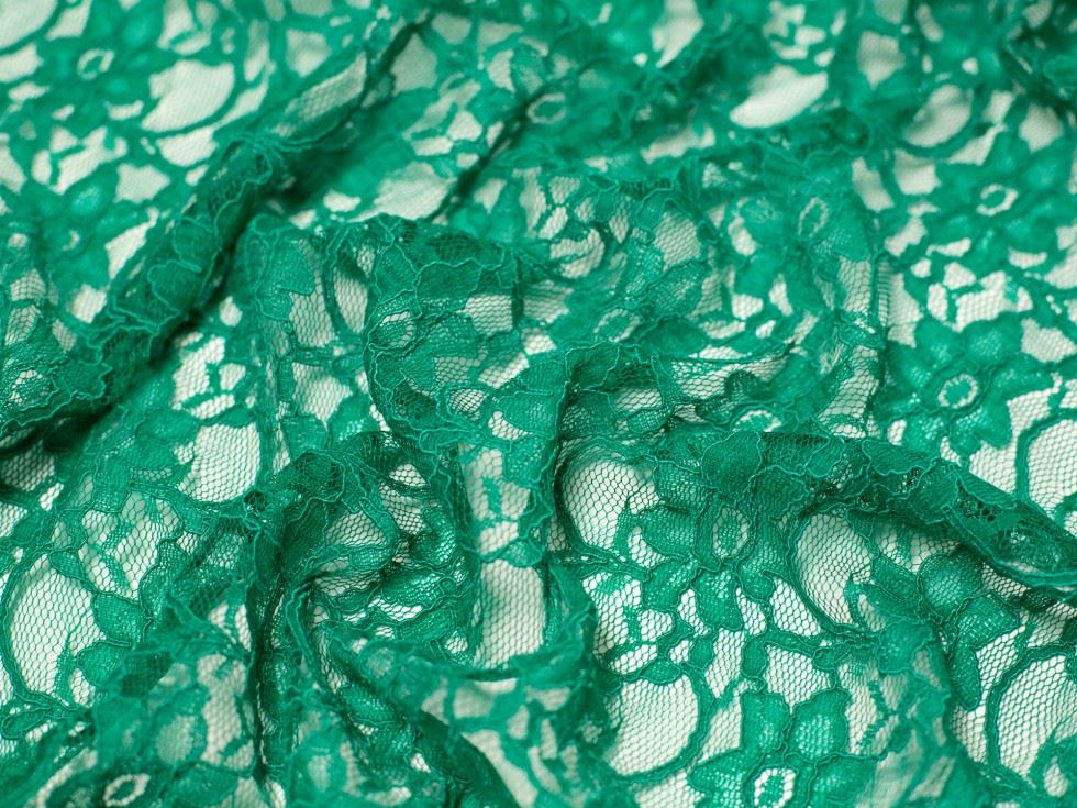 Petrol Delicate Stretch Lace Fabric