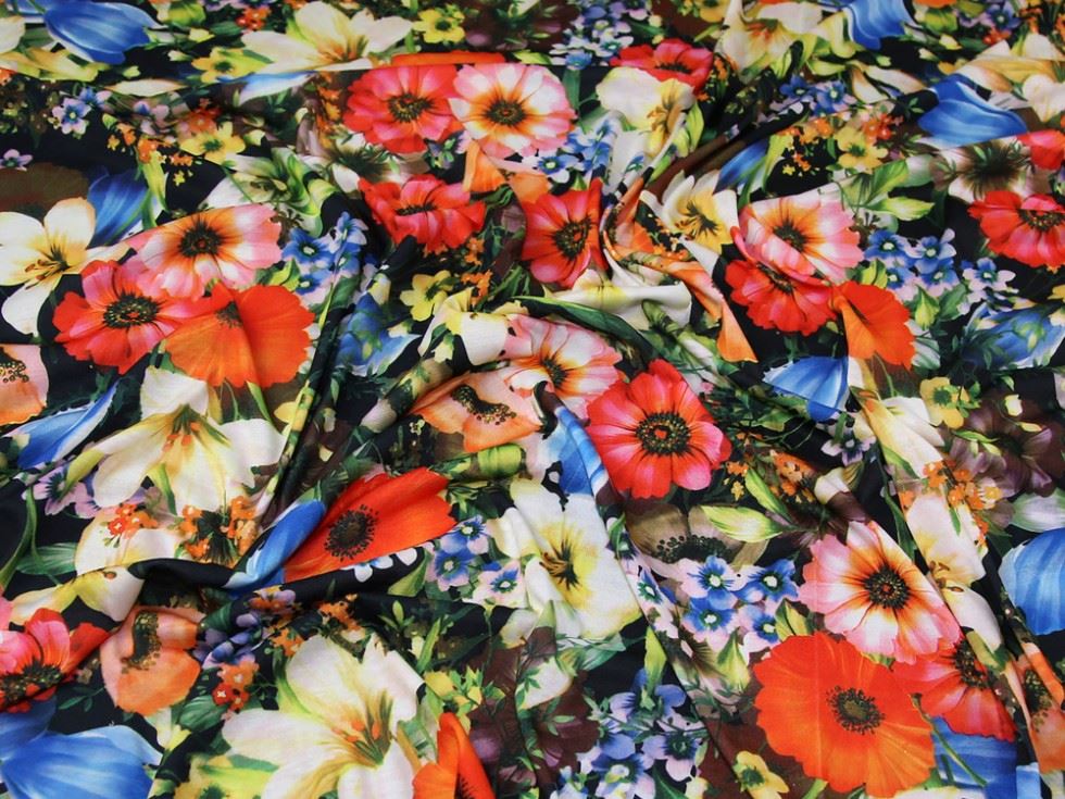Lady Mcelroy Multicoloured Ity Silky Stretch Knit Fabric