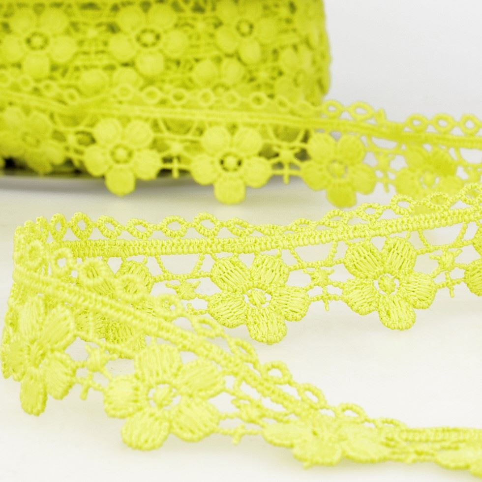 Stephanoise Guipure Lace Trim Anise Green
 