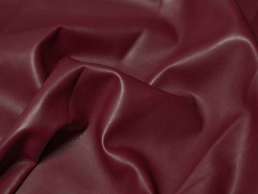 Minerva Core Range Burgundy Heavy Faux Leather Fabric
