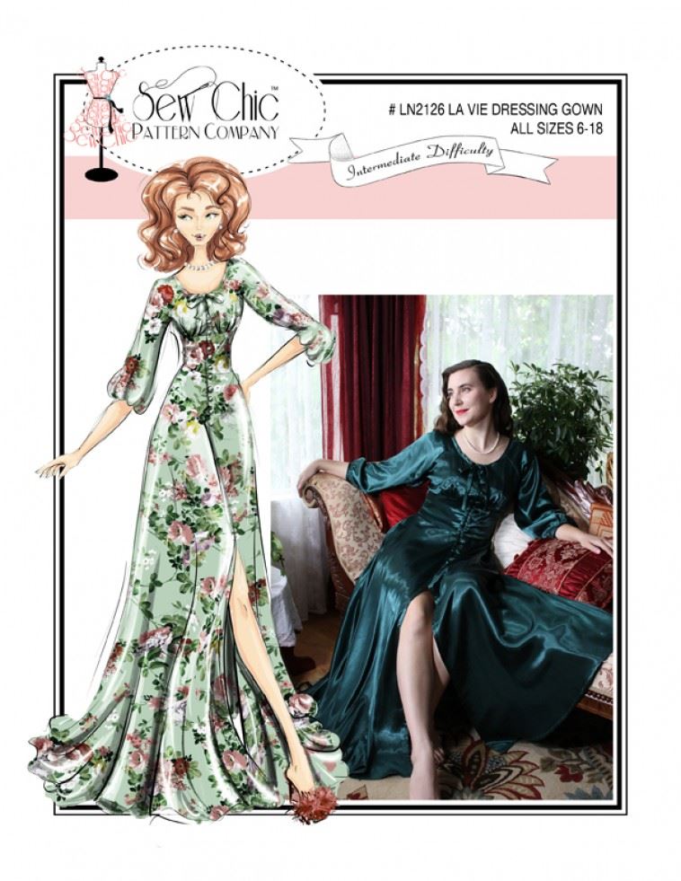 Sew Chic Paper Sewing Pattern La Vie Dressing Gown
 