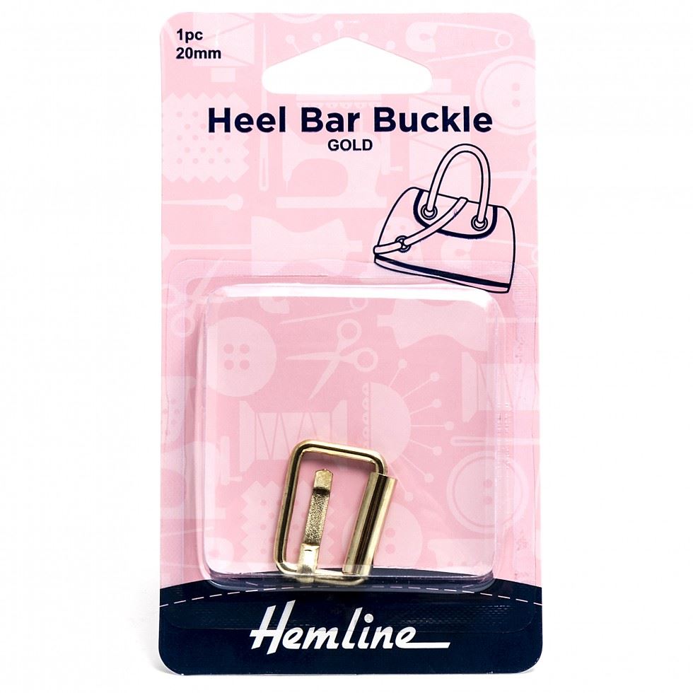 Hemline Gold Heel Bar Buckle