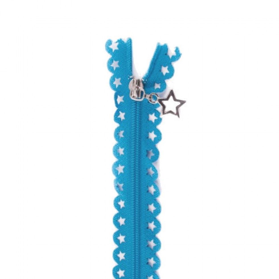 Star Lace Dress Zips Aqua