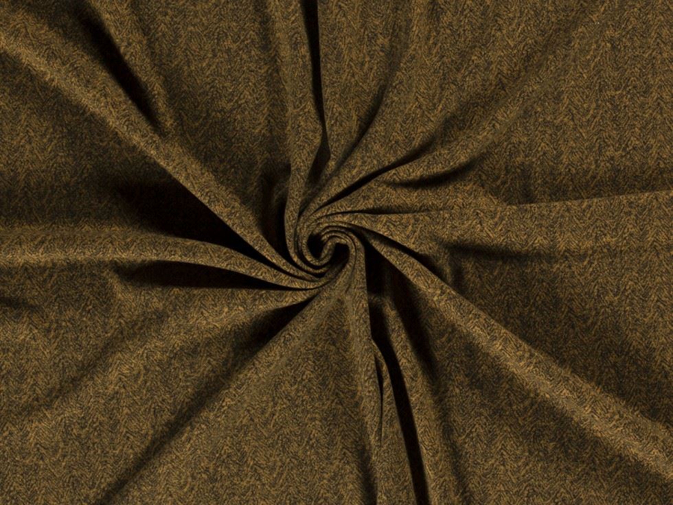Brushed Textured Stretch Knit Fabric Ochre
 