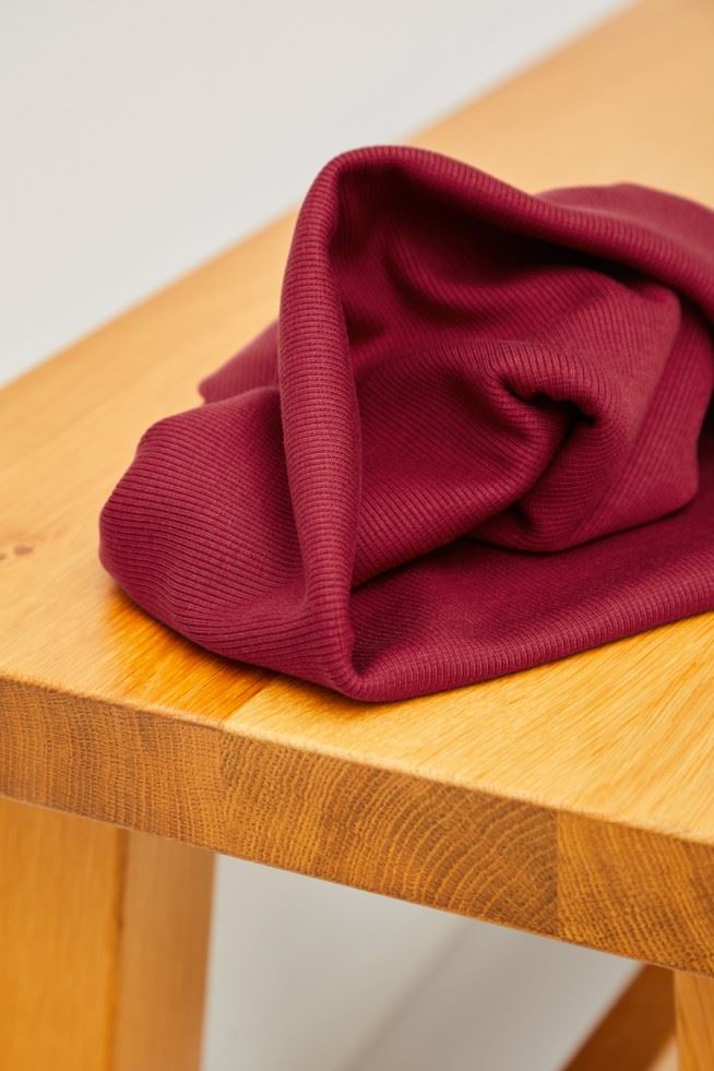 Meet Milk Berry Neva Tencel Lyocell Cotton Rib Stretch Knit Fabric