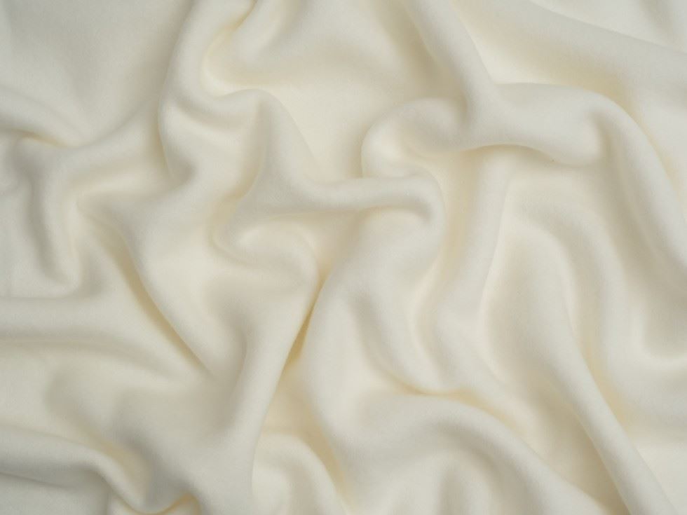 Minerva Core Range Ivory 100% Cotton Fleece Fabric