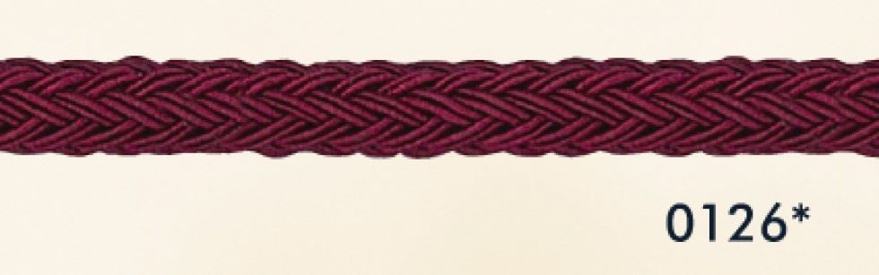 Braided Gimp Flanged Cord (Value Roll) Wine
 