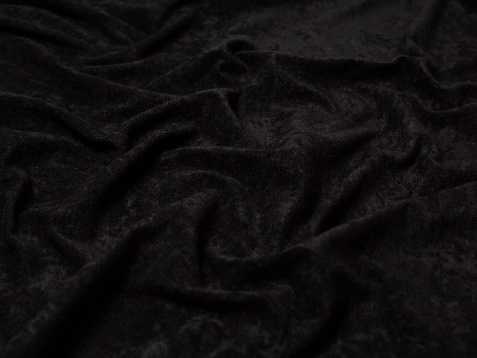 Minerva Core Range Faux Suede Suedette Fabric Black
 