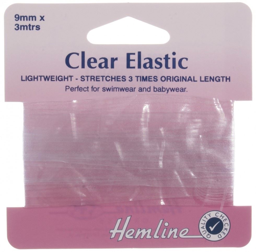 Hemline Clear Transparent Elastic