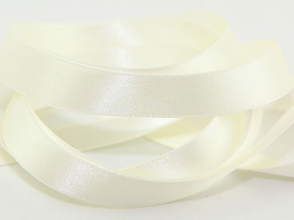 Berisfords 419 Bridal White Double Faced Satin Ribbon