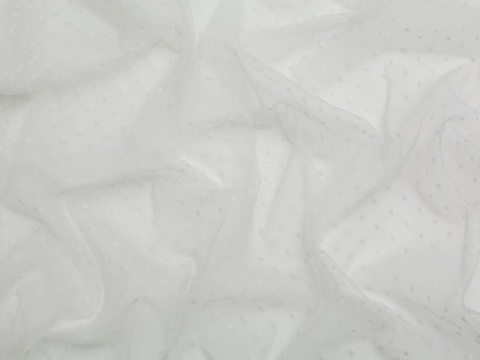 Minerva Core Range Ivory Madalaine Tulle Net Fabric