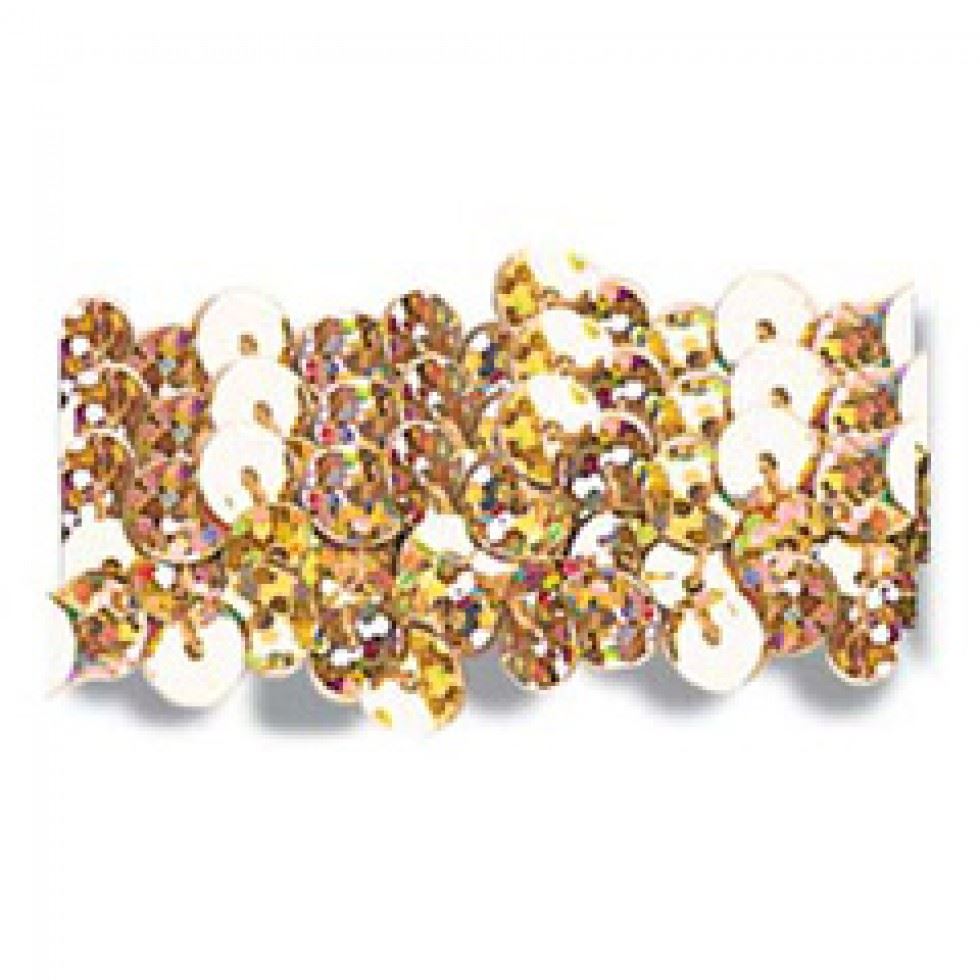 Trimits Holographic Gold Stretch Sequins Trim