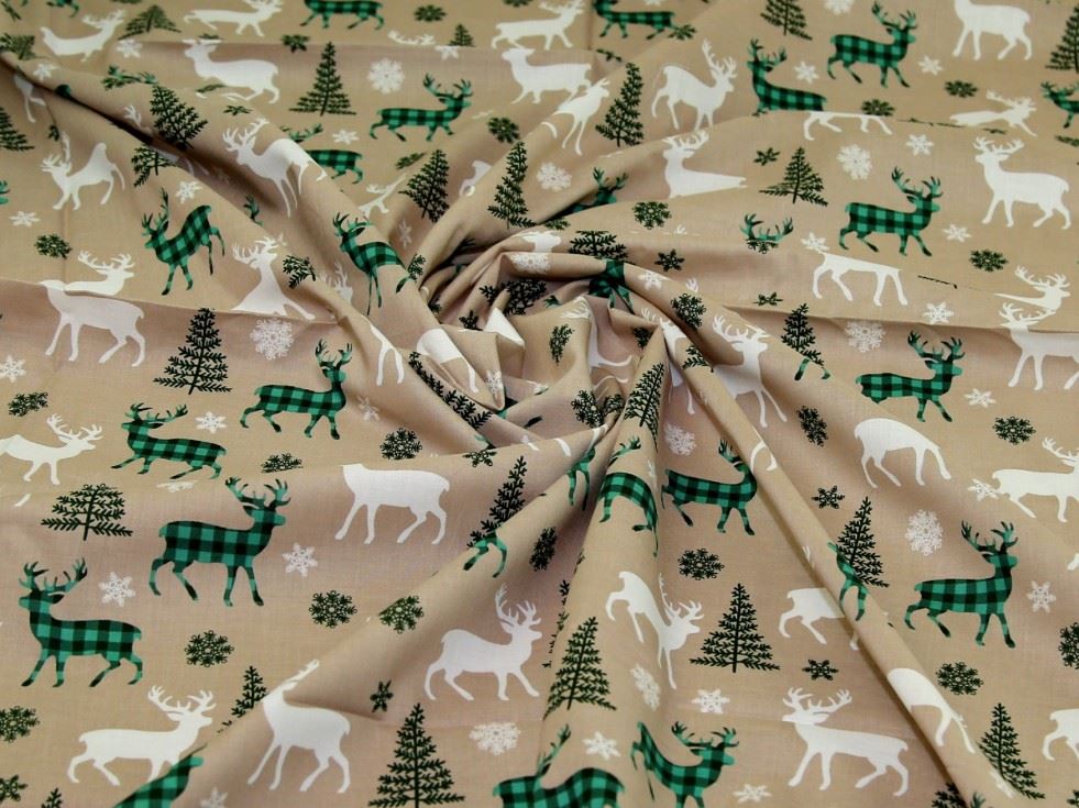 Beige Deadstock 100% Cotton Fabric