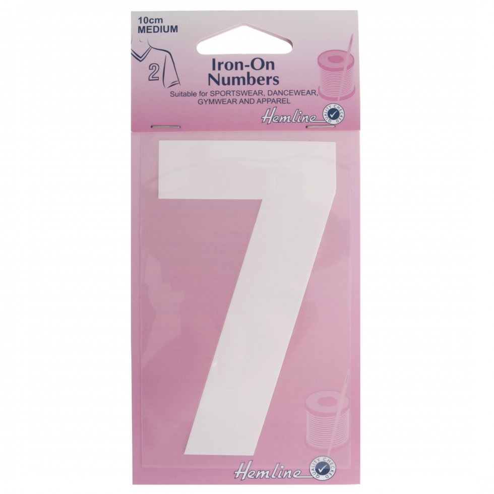 Hemline White Number 7 Number Patch Motif