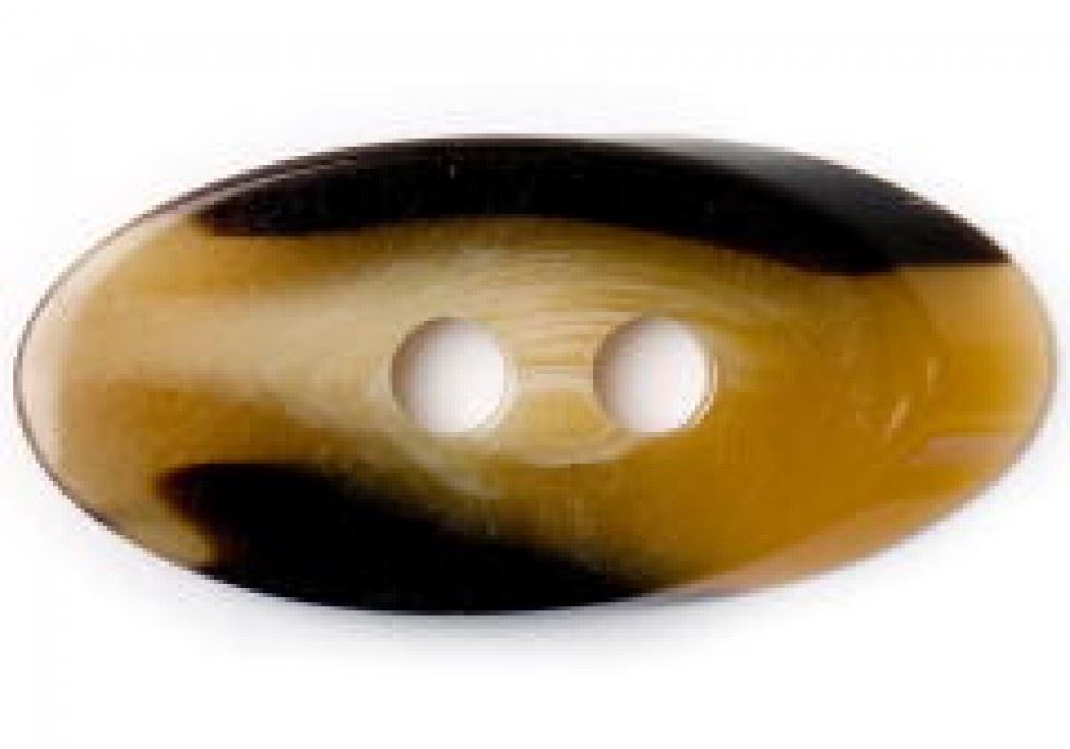 Crendon Cream & Brown Oval Marble Buttons