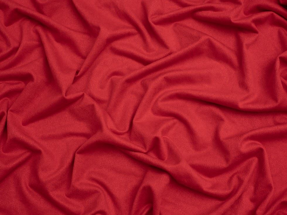 Minerva Core Range Red Suede Stretch Knit Fabric