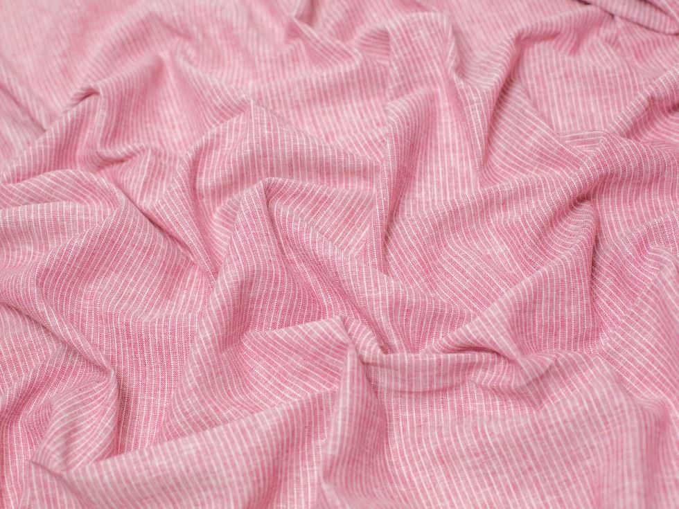 Minerva Core Range Red Yarn Dyed Linen Cotton Fabric