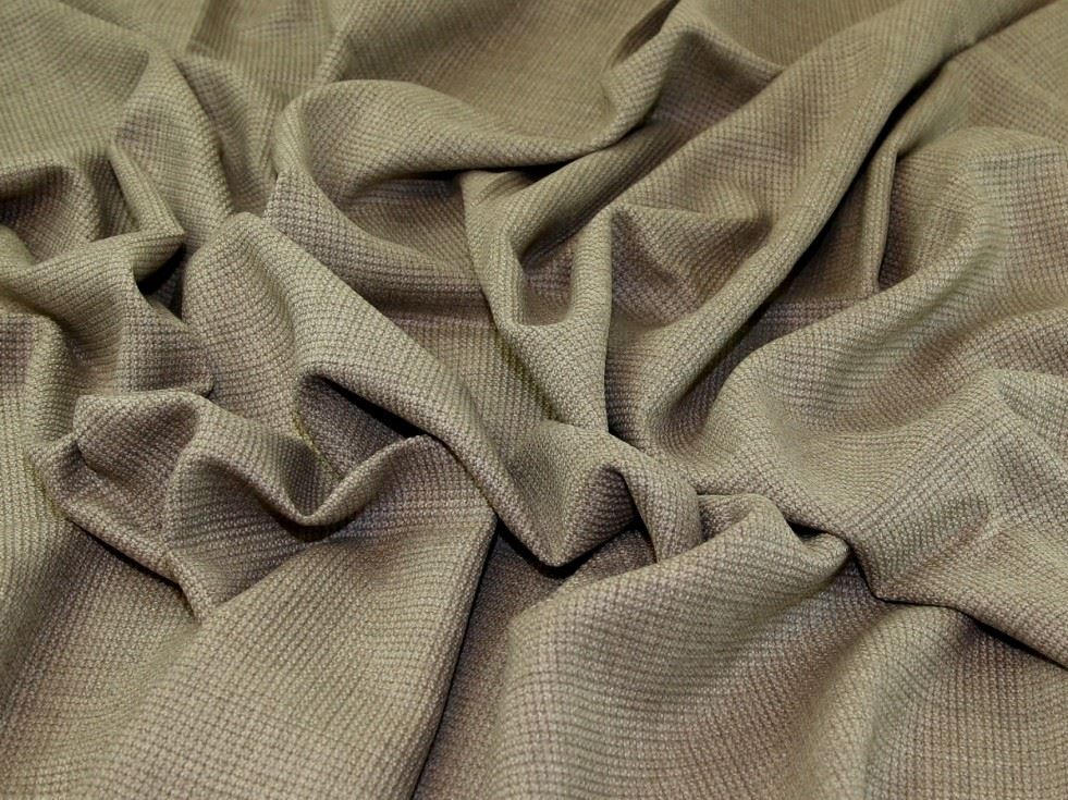 Oatmeal Deadstock Virgin Wool Coating Fabric