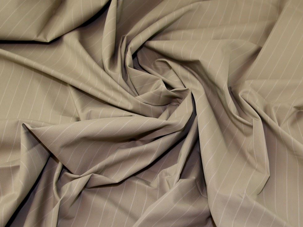 Lady Mcelroy Beige Stretch Woven Suiting Fabric