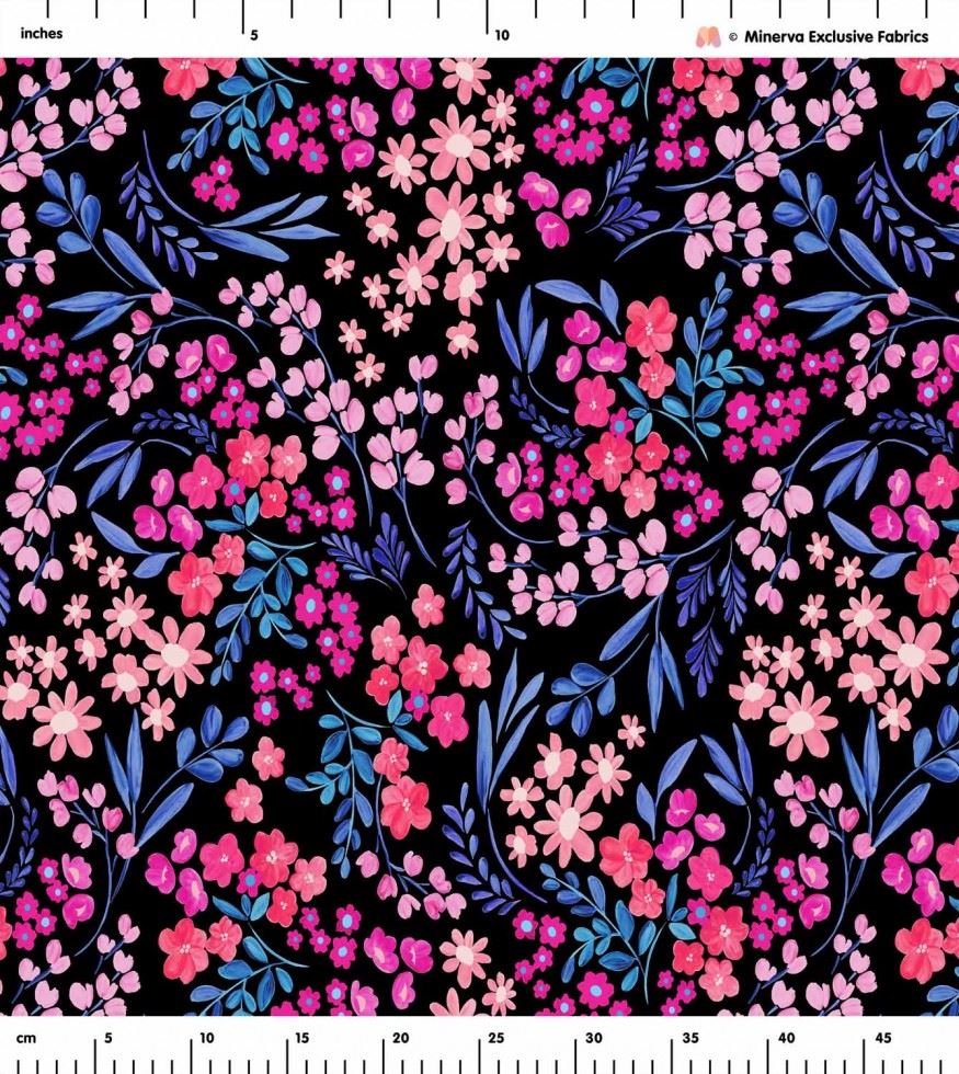 Minerva Exclusive Lining Fabric - POD - Floral Carousel - per metre - Picture 3 of 3