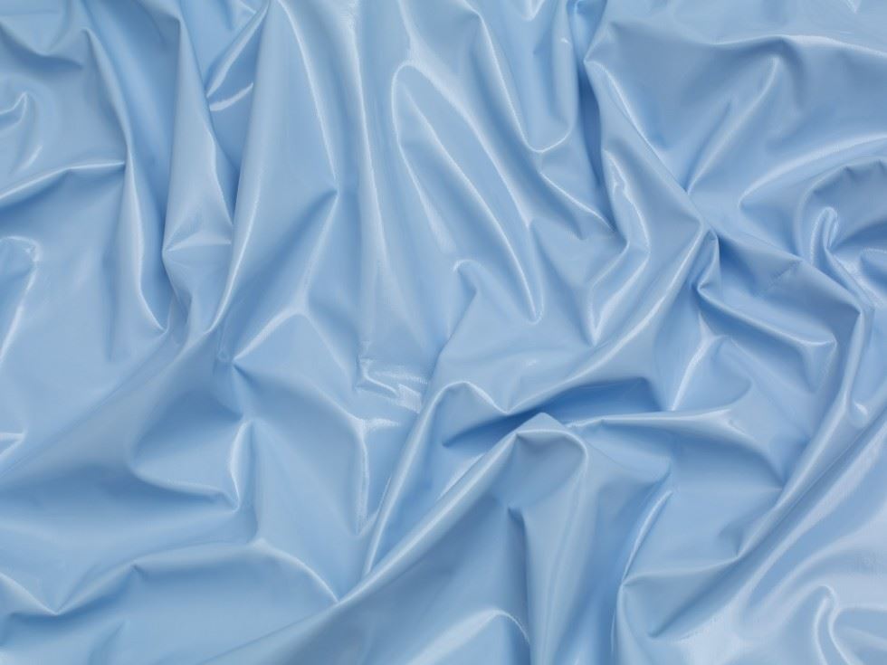 Minerva Core Range Glossy PVC Vinyl Fabric Baby Blue
 
