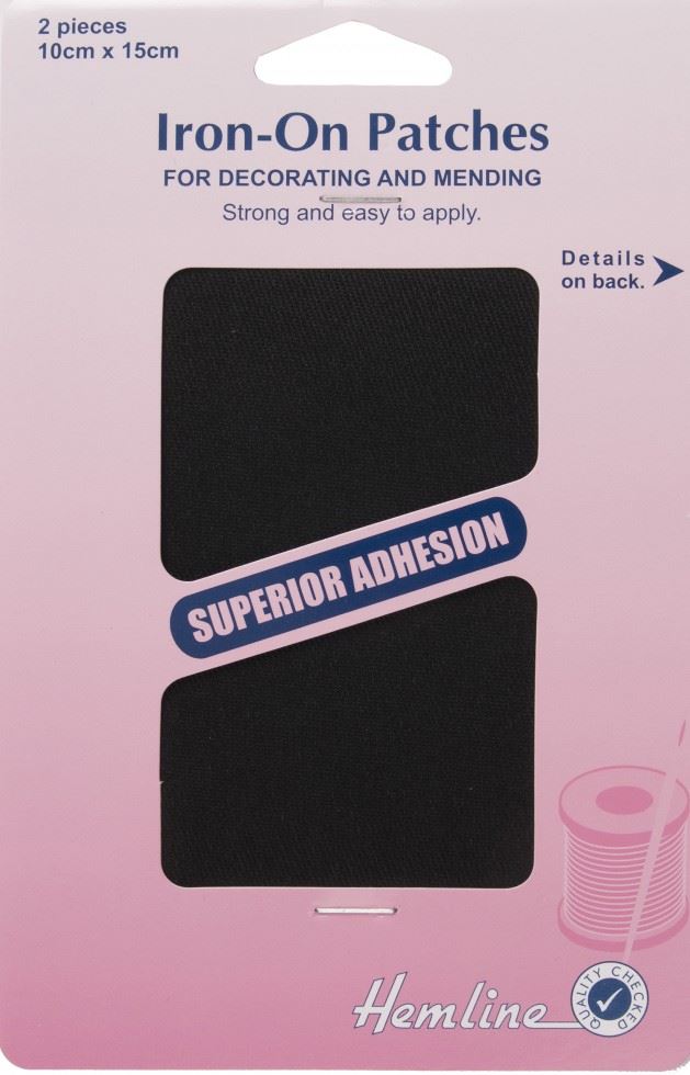 Hemline Black Repair Fabric
