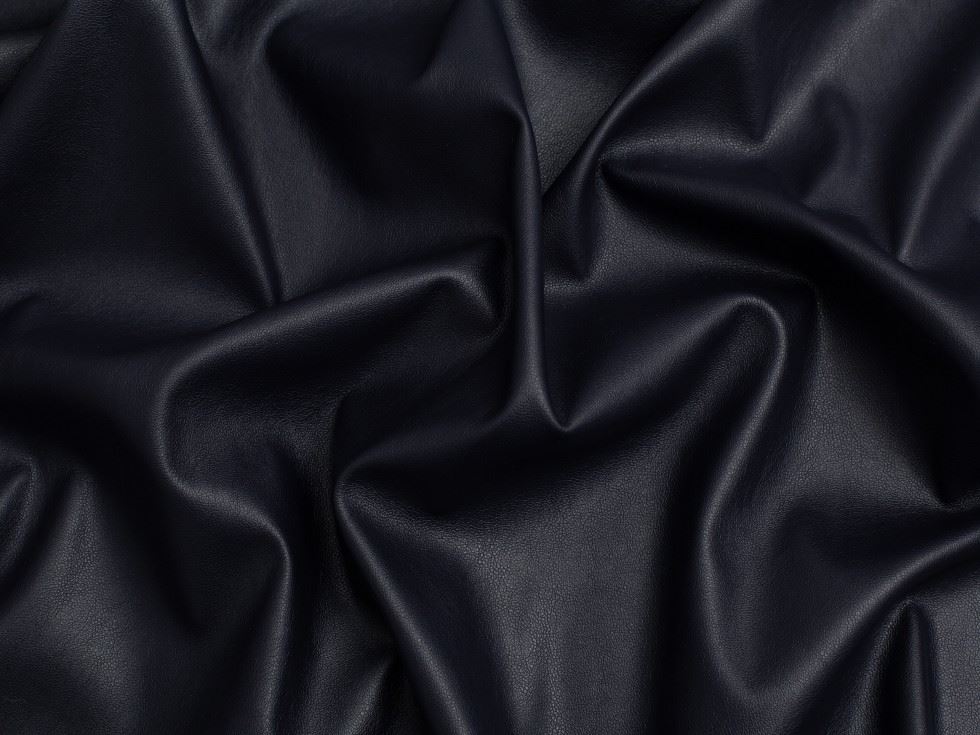 Minerva Core Range Navy Blue Stretch Faux Leather Fabric