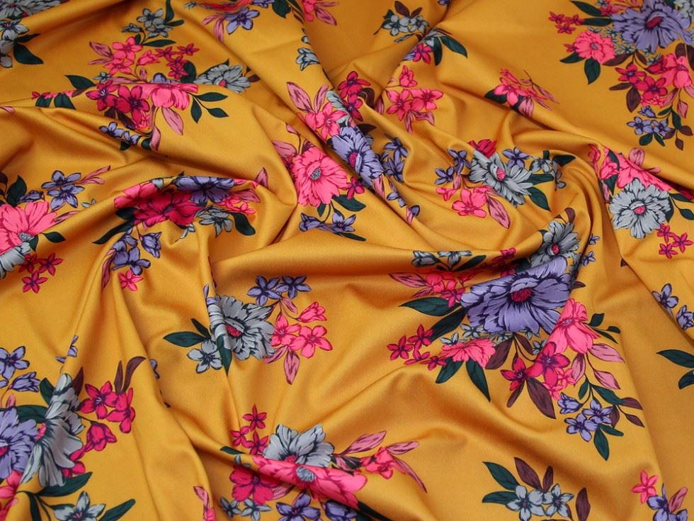 Lady Mcelroy Mustard Scuba Stretch Knit Fabric