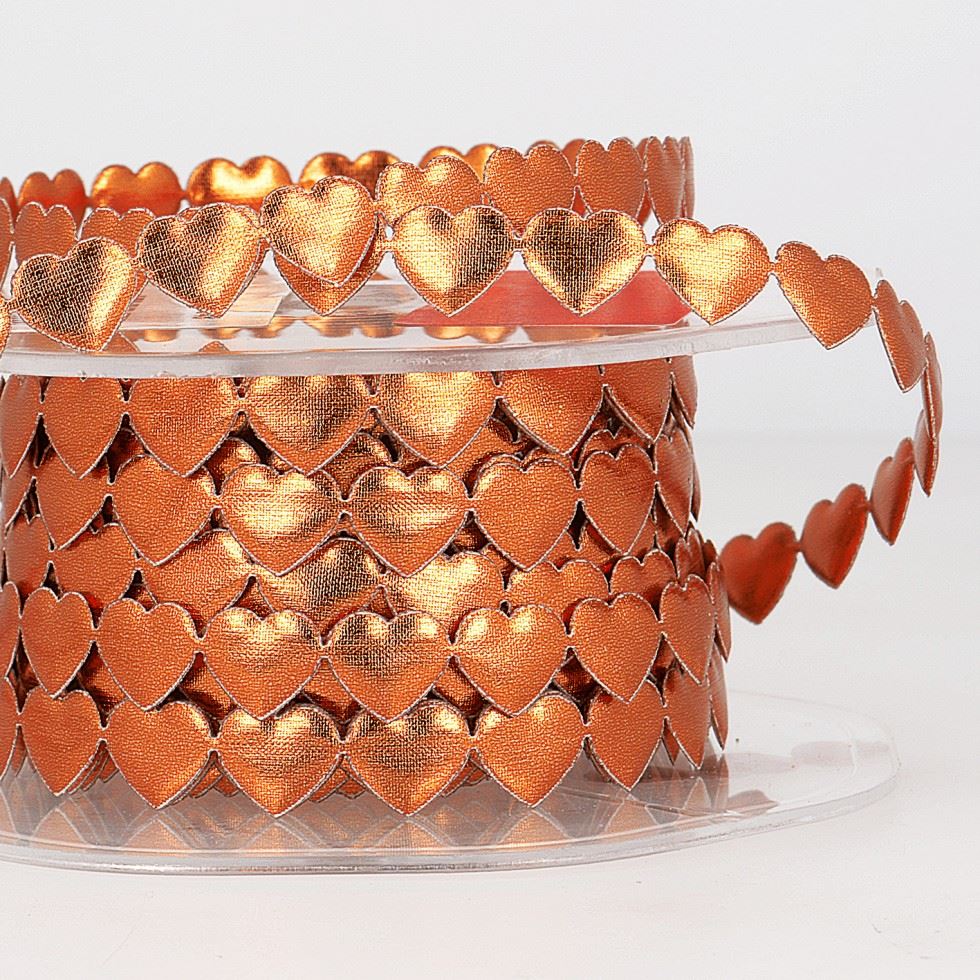 Stephanoise Rust Heart Garland Trim