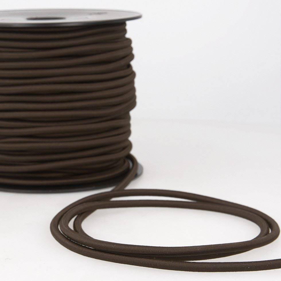 Stephanoise Round Elastic Cord Coffee Brown