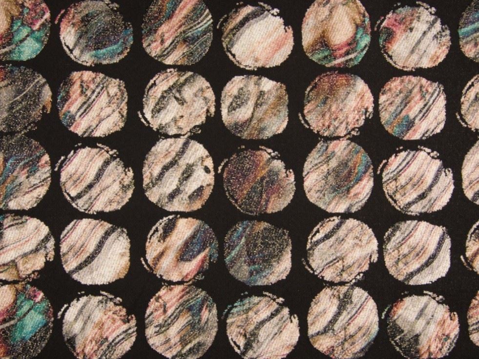 Deadstock Metallic Woven Brocade Fabric Multicoloured
 