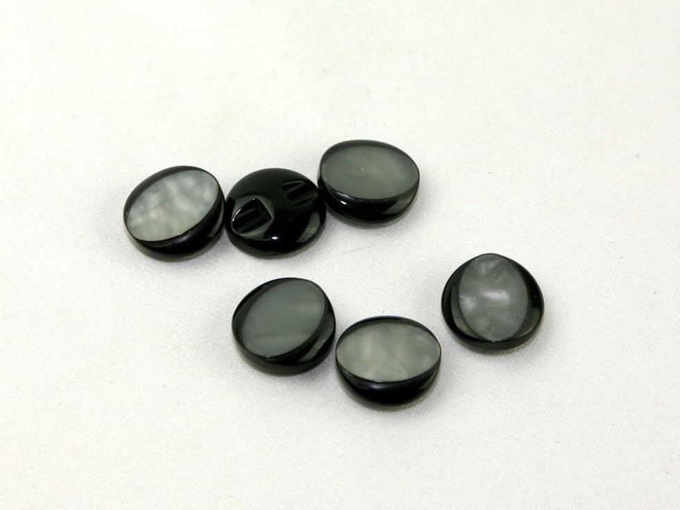 Dill Grey Oval Marble Buttons (Value Pack)