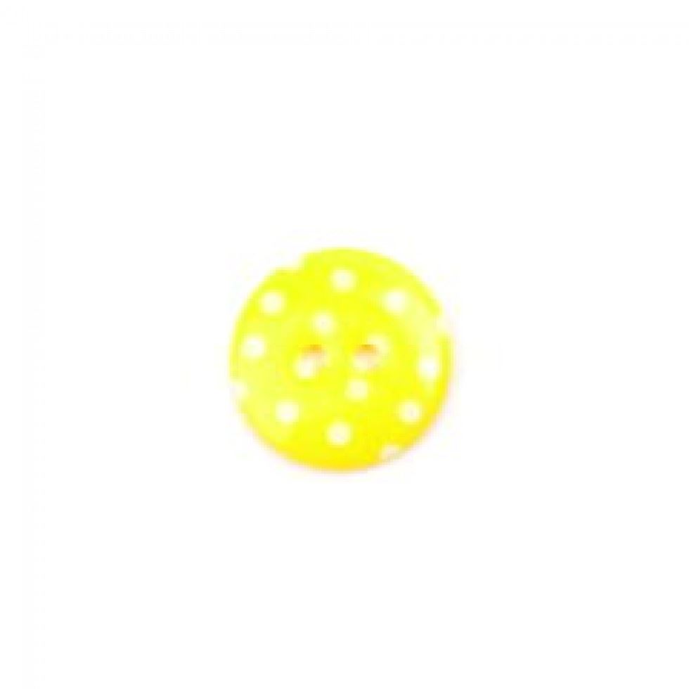 Crendon Polka Dot Round Buttons (Value Pack) Yellow/White
