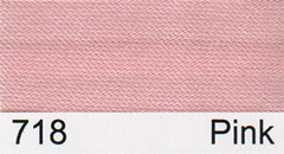 Essential Trimmings Pink Satin Bias Binding Tape