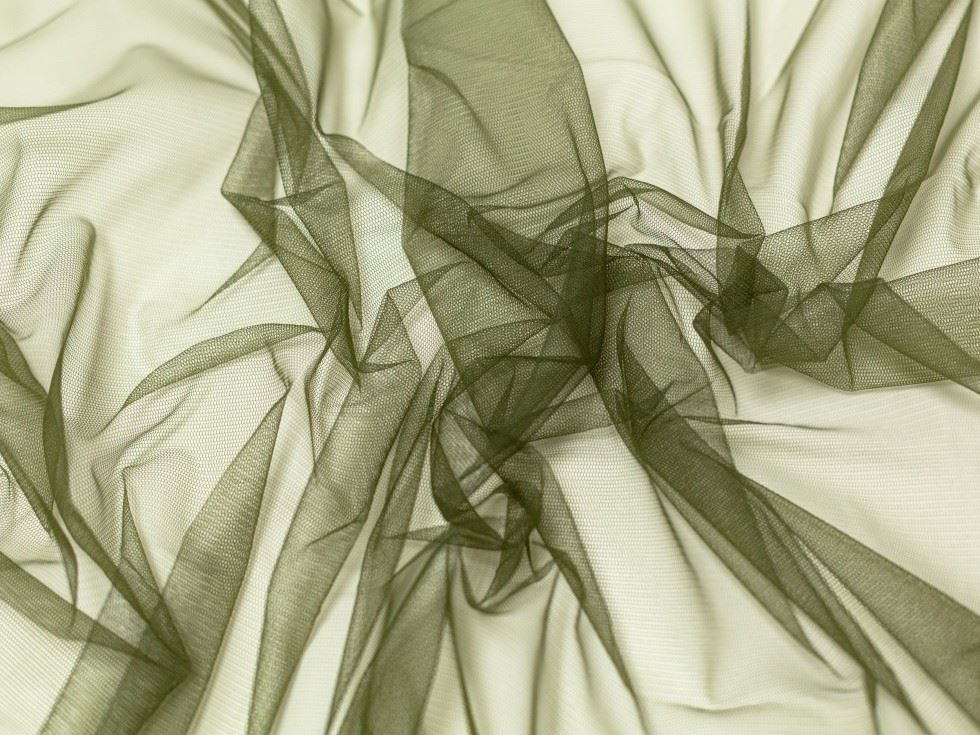 Minerva Core Range Dolce Vita Soft Italian Tulle Fabric Army
 