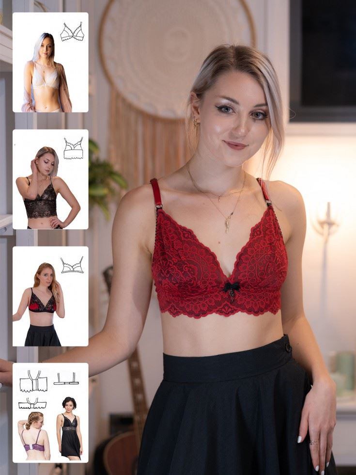 Booby Traps Sewing Pattern Joy Bralette