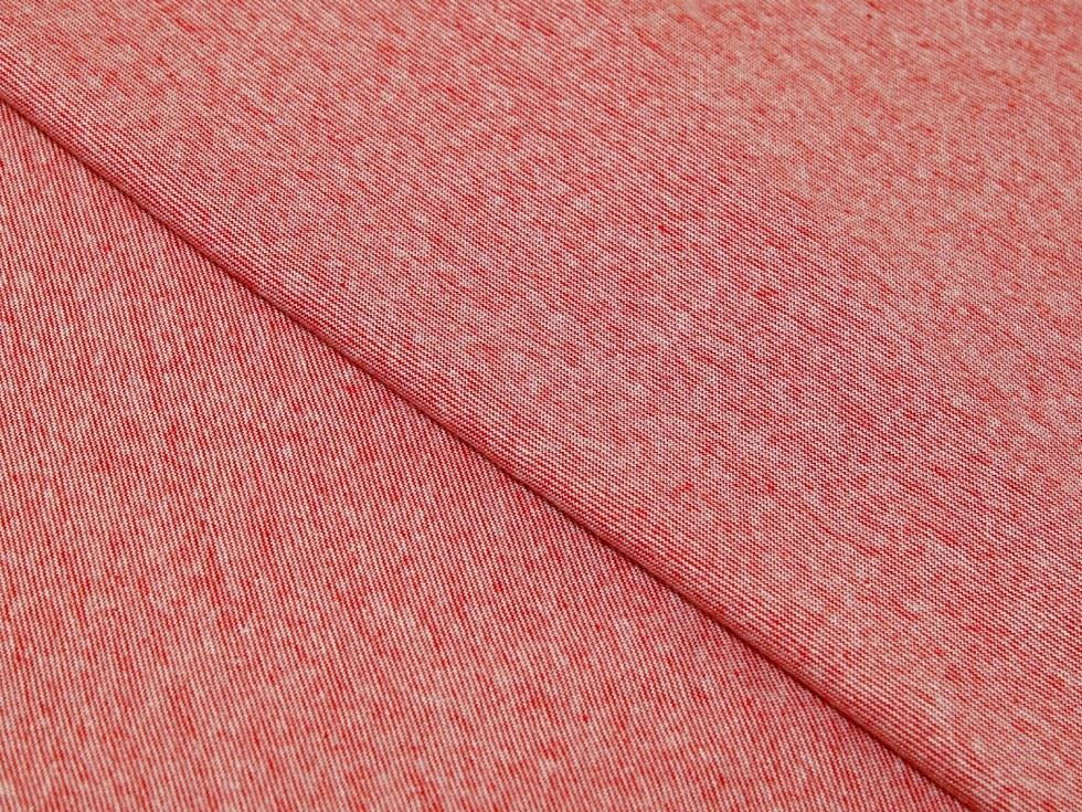 Red Deadstock Tubular Ribbing Stretch Knit Fabric